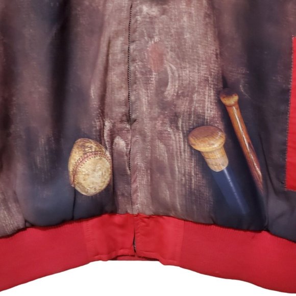 GIII Sports Carl Banks Cincinnati Reds Bomber Jacket L Baseball Graphic Print - Picture 4 of 11